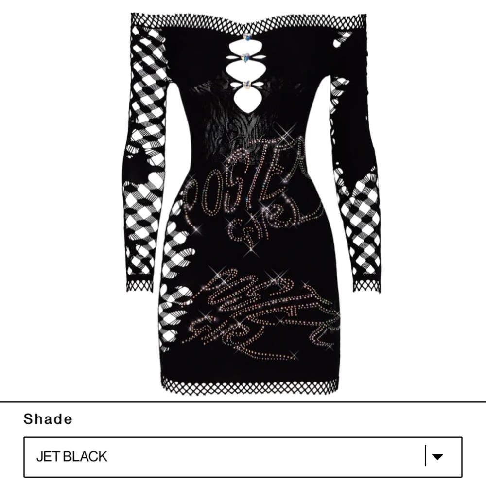 POSTER GIRL / COCO DRESS LONG SLEEVE IN JET BLACK